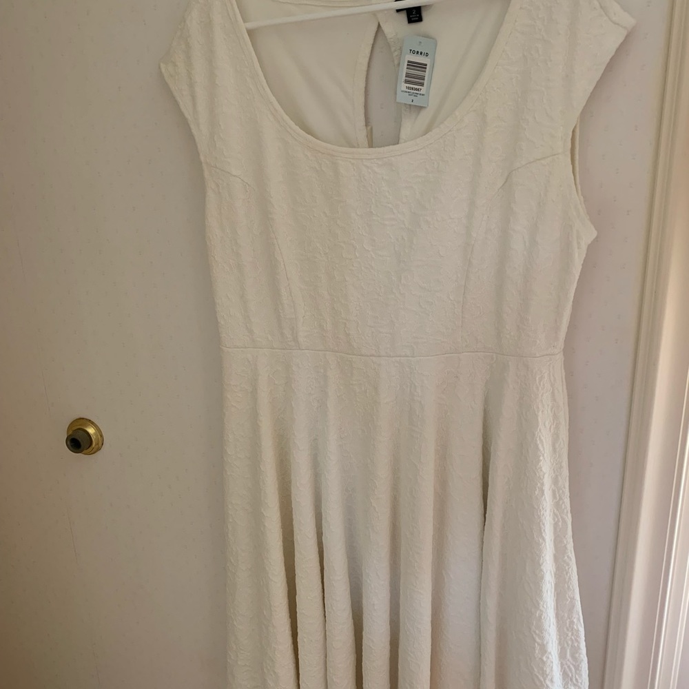 Never Worn Torrid White Skater Dress 🌼